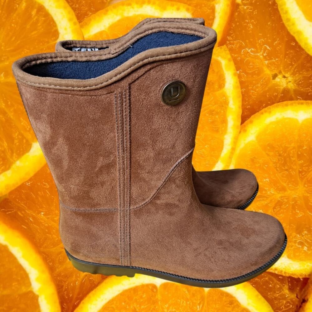 Ulan Rainy Steps Women's Brown Mid Calf Suede Boots Size‎ 9